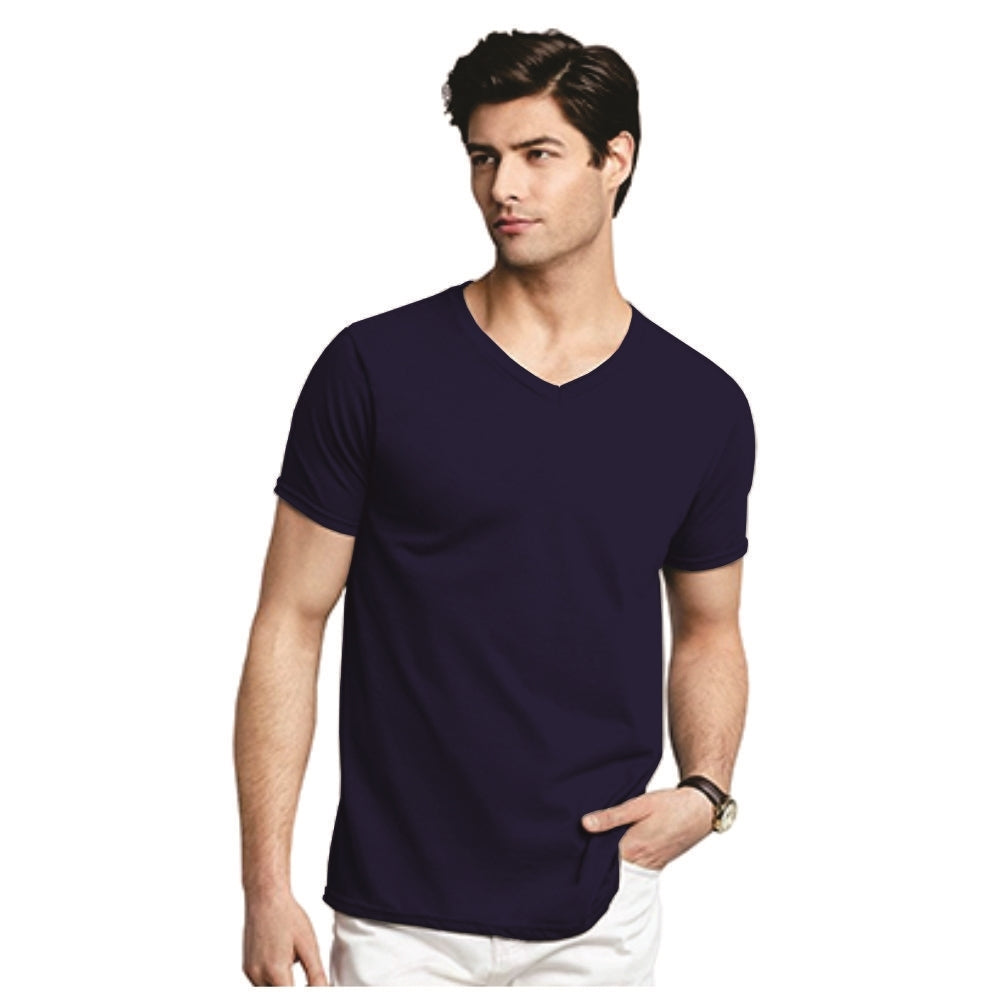 Playera Caballero -  Gildan Soft Style Cuello V 100% Algodon